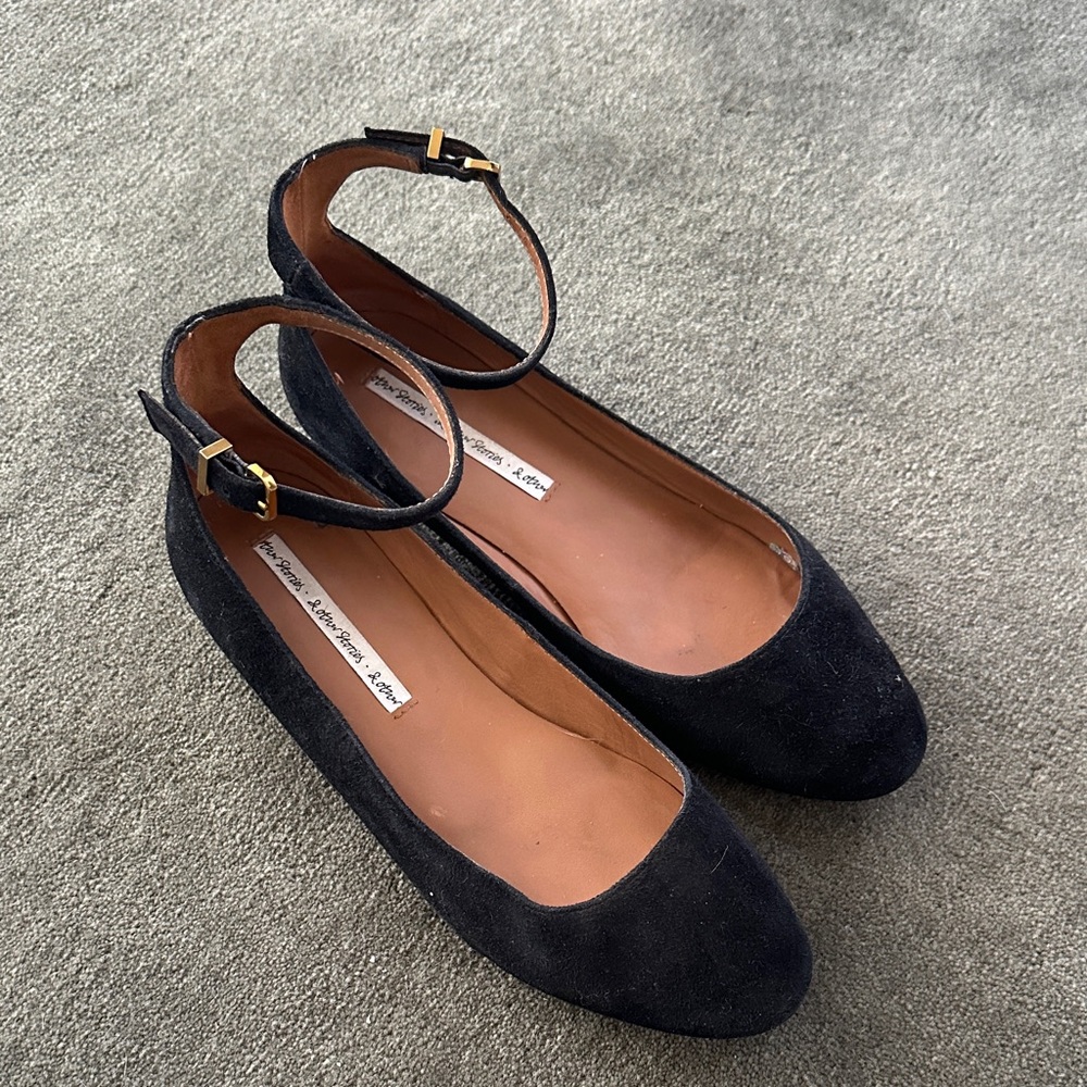 & other stories ankle strap ballet flats